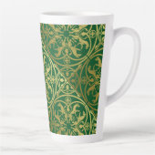 Middeleeuwse Renaissance Herald Lion Leopard Metal Latte Mok (Rechts)