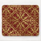 Middeleeuwse Renaissance Herald Lion Leopard Metal Muismat (Voorkant)