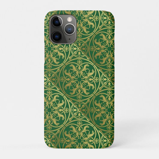 Middeleeuwse Renaissance Heraldieke Leeuw Luipaard Case-Mate iPhone Case (Achterkant)