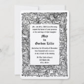 Middeleeuwse Renaissance Houtblokrand Huwelijk Kaart (Voorkant)