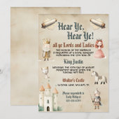 Middeleeuwse Renaissance Kids Verjaardag Uitnodigi Kaart (Voorkant / Achterkant)