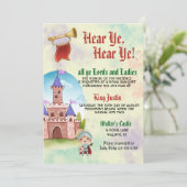 Middeleeuwse Renaissance Koning Verjaardag Uitnodi Kaart (Staand voorkant)