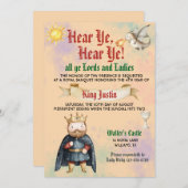 Middeleeuwse Renaissance Koning Verjaardag Uitnodi Kaart (Voorkant / Achterkant)