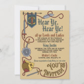 Middeleeuwse Renaissance Koning Verjaardag Uitnodi Kaart (Voorkant)