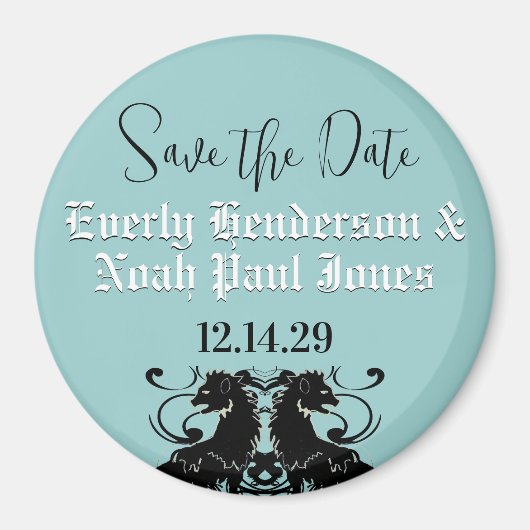 Middeleeuwse renaissance  leeuw Rampant Magneet (Voorkant)