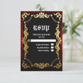 Middeleeuwse Renaissance Middeleeuwen Gothic RSVP- RSVP Kaartje (Staand voorkant)