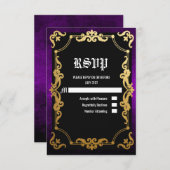 Middeleeuwse Renaissance Middeleeuwen Gothic RSVP- RSVP Kaartje (Voorkant / Achterkant)