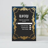 Middeleeuwse Renaissance Middeleeuwen Gothic RSVP- RSVP Kaartje (Staand voorkant)