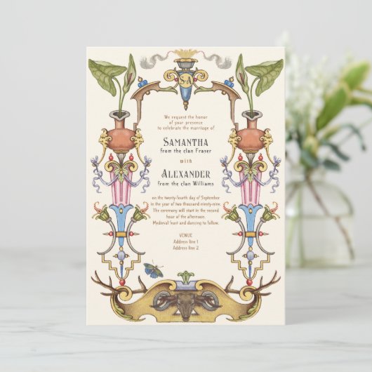 Middeleeuwse Renaissance Middeleeuwen Renfaire Tro Kaart (Staand voorkant)