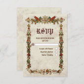 Middeleeuwse Renaissance Middeleeuwen  RSVP-kaart RSVP Kaartje (Voorkant / Achterkant)