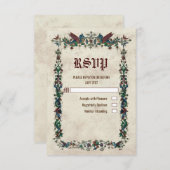 Middeleeuwse Renaissance Middeleeuwen  RSVP-kaart RSVP Kaartje (Voorkant / Achterkant)