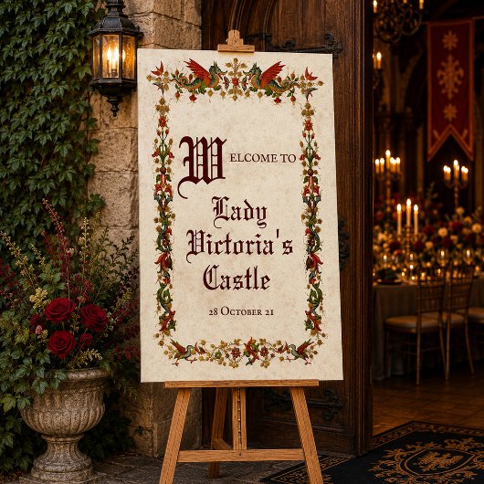 Middeleeuwse Renaissance Middeneeuwen Welkomstbord Poster