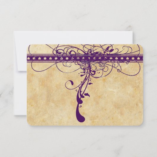 Middeleeuwse Renaissance Paarse Nep Perkament Kaart (Achterkant)
