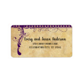 Middeleeuwse Renaissance Pr Plum Grote Verzendings Etiket (Voorkant)