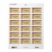 Middeleeuwse Renaissance Pr Plum Grote Verzendings Etiket (Full Sheet)