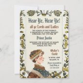 Middeleeuwse Renaissance Prins Verjaardag Uitnodig Kaart (Voorkant)