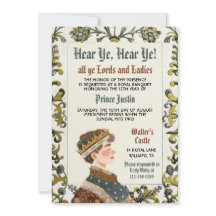 Middeleeuwse Renaissance Prins Verjaardag Uitnodig