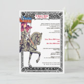 middeleeuwse renaissance ridder renfaire Baby show Kaart (Staand voorkant)