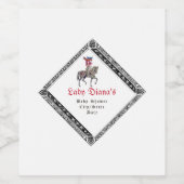 Middeleeuwse Renaissance Ridder Renfaire Baby Show Wijn Etiket (Enkel label)