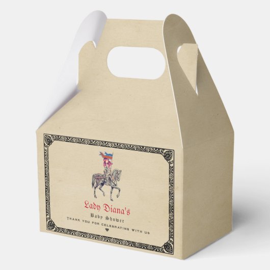 Middeleeuwse Renaissance Ridder Renfaire Babyfeest Bedankdoosjes (Voorkant)