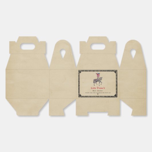 Middeleeuwse Renaissance Ridder Renfaire Babyfeest Bedankdoosjes (Ongevouwen)