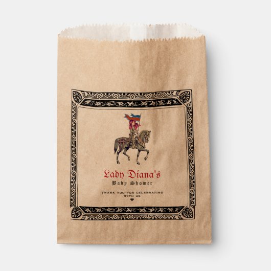 Middeleeuwse Renaissance Ridder Renfaire Babyfeest Bedankzakje (Voorkant)