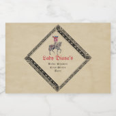 Middeleeuwse Renaissance Ridder Renfaire Babyfeest Sparkling Wijnetiket (Enkel label)