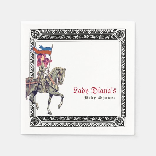 Middeleeuwse Renaissance Ridder Renfaire Feestje v Servet (Voorkant)