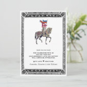 Middeleeuwse Renaissance Ridder Renfaire W Baby Bo Bedankkaart (Staand voorkant)