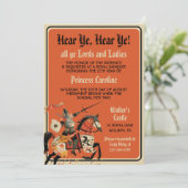 Middeleeuwse renaissance ridder verjaardag kaart (Staand voorkant)