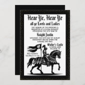 Middeleeuwse Renaissance Ridder Verjaardag Uitnodi Kaart (Voorkant / Achterkant)