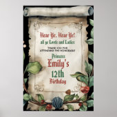 Middeleeuwse Renaissance Rol Geboortedag Poster (Voorkant)