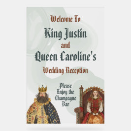 Middeleeuwse Renaissance Royal Wedding Acryl Teken Bord