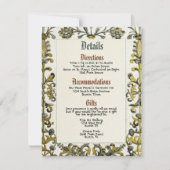 Middeleeuwse Renaissance Royal Wedding Details Kaa Kaart (Voorkant)