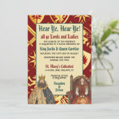 Middeleeuwse Renaissance Royal Wedding Kaart (Staand voorkant)