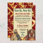 Middeleeuwse Renaissance Royal Wedding Kaart (Voorkant / Achterkant)