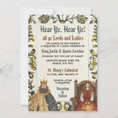 Middeleeuwse Renaissance Royal Wedding Kaart (Voorkant)