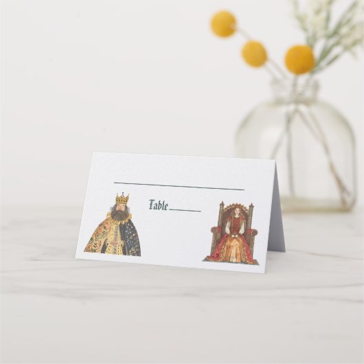 Middeleeuwse Renaissance Royal Wedding Place Card Plaatskaartje (Achterkant)