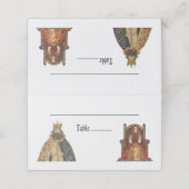 Middeleeuwse Renaissance Royal Wedding Place Card Plaatskaartje (Buitenkant ongevouwen)
