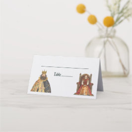 Middeleeuwse Renaissance Royal Wedding Place Card Plaatskaartje