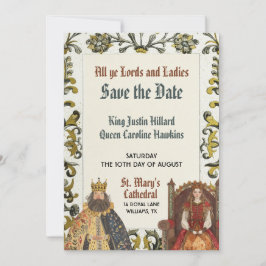Middeleeuwse Renaissance Royal Wedding Save the Da Kaart