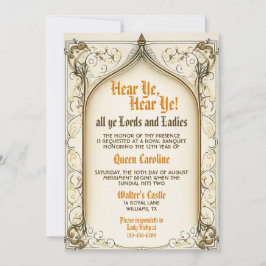 Middeleeuwse Renaissance Rustieke Verjaardag Uitno Kaart