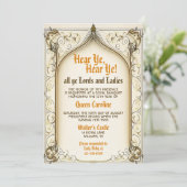 Middeleeuwse Renaissance Rustieke Verjaardag Uitno Kaart (Staand voorkant)