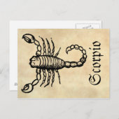 Middeleeuwse renaissance sterrenbeeld Schorpioen Briefkaart (Voorkant / Achterkant)