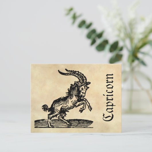 Middeleeuwse renaissance sterrenbeeld Steenbok Briefkaart (Staand voorkant)