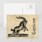 Middeleeuwse renaissance sterrenbeeld Steenbok Briefkaart (Voorkant / Achterkant)