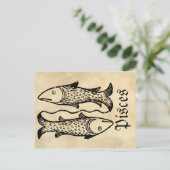 middeleeuwse renaissance sterrenbeeld Vissen Briefkaart (Staand voorkant)