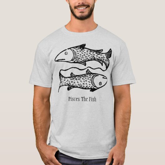 middeleeuwse renaissance sterrenbeeld Vissen Visse T-shirt (Voorkant)