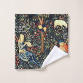 Middeleeuwse Renaissance Tapestry Herders en Schap Bad Handdoek (Wasdoekje)