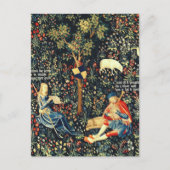 Middeleeuwse Renaissance Tapestry Herders en Schap Briefkaart (Voorkant)
